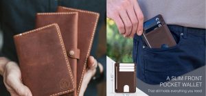 Grain Leather Slim Wallet for Men and Women grain leather slim wallet for men and women